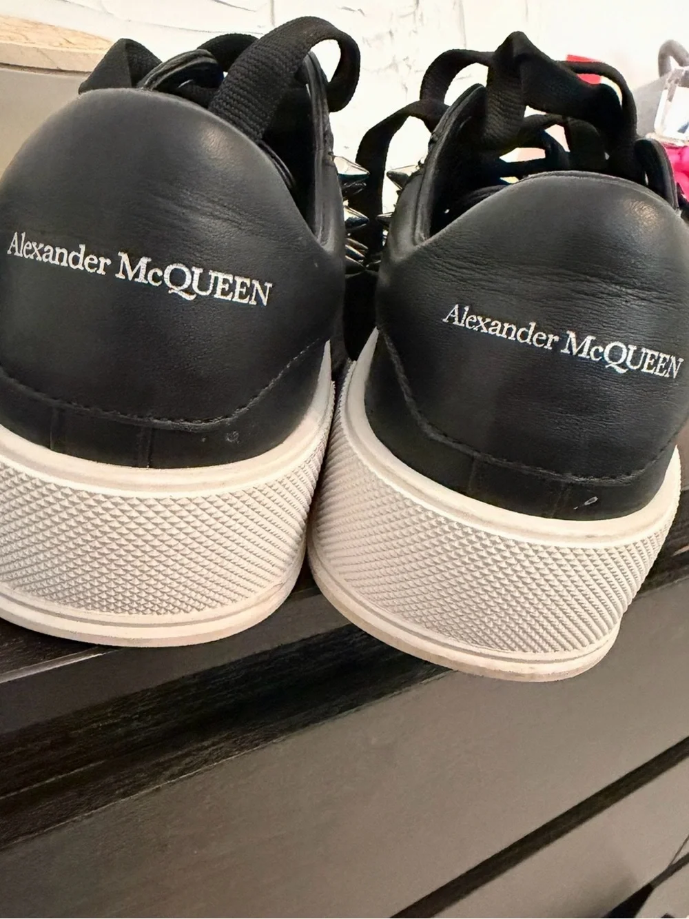 Alexander McQUEEN Deck Pimsoll Black Studded Sneakers Women’s EU 38.5 / US 8